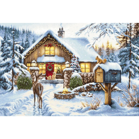 Christmas Cross Stitch Kit with Animal Design, Luca-S