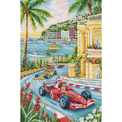F1 Monaco Grand Prix Cross Stitch Kit, Luca-S