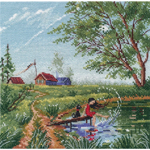 Cross Stitch Embroidery Kit Summer Fun Oven