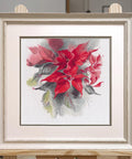 Christmas Cross Stitch Embroidery Kit Poinsettia Oven