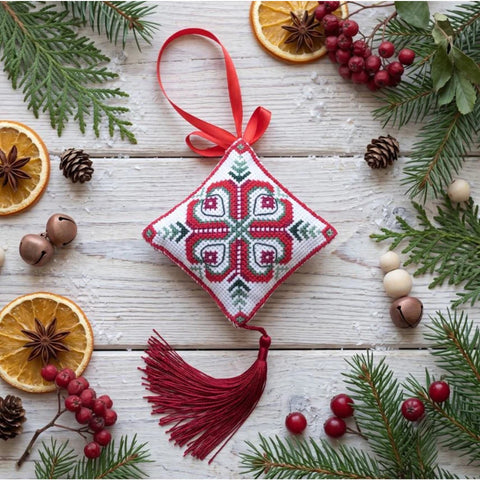 3D Christmas Bell Cross Stitch Kit, Abris Art