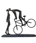 Bronze Finish Cyclist Kiss Sculpture