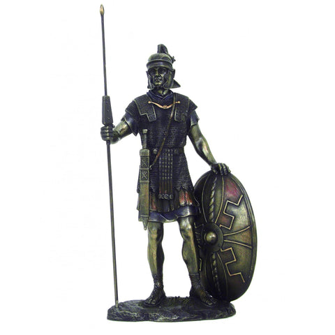 Roman Soldier Statue 35cm Bronze Finish