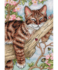 Sleeping Kitten Cross Stitch Kit, Dimensions