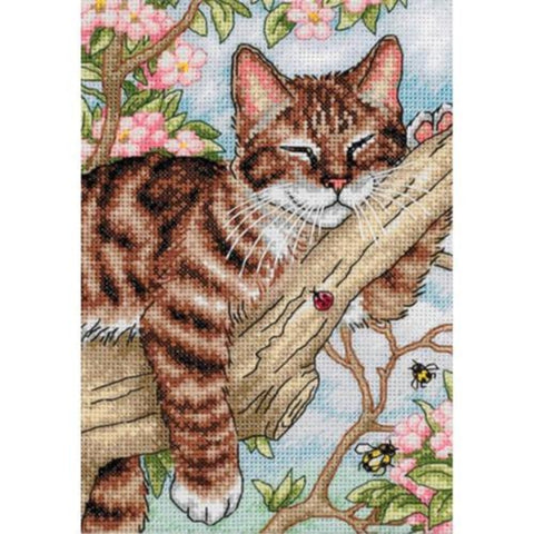 Sleeping Kitten Cross Stitch Kit, Dimensions