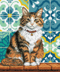Cat in the Courtyard Cross Stitch Kit