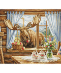 Petit Point Embroidery Kit Unexpected Cabin Guest, Luca-S