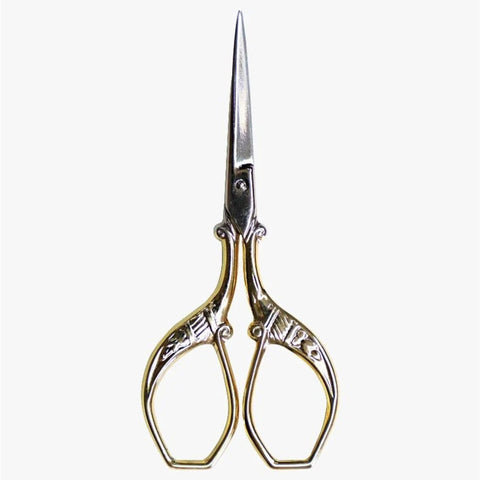 Golden embroidery scissors gold handles 9 cm