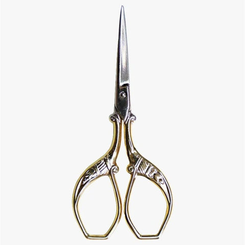 Golden embroidery scissors gold handles 9 cm