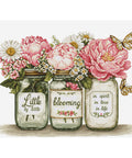 Little by Little Blooming Cross Stitch Kit, Luca-S