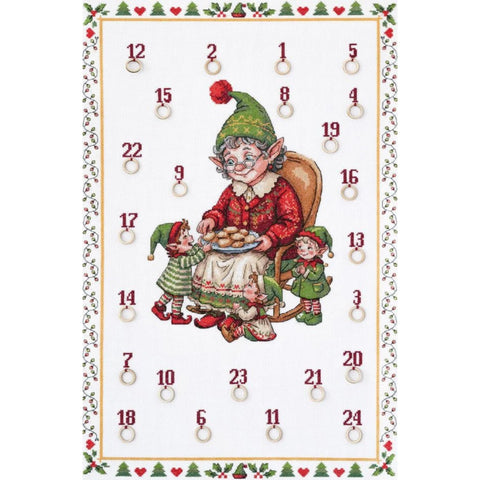 Christmas Cross Stitch Kit Elf Treats, Abris Art