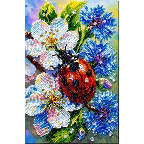 Bead Embroidery Kit Among Cornflowers, Abris Art
