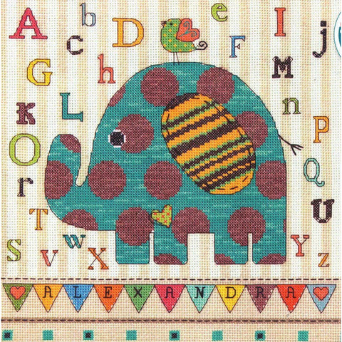 Cross Stitch Kit Baby Elephant Dimensions