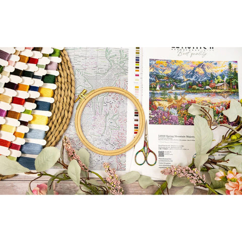 Cross Stitch Kit Spring Mountain Landscape Letistitch