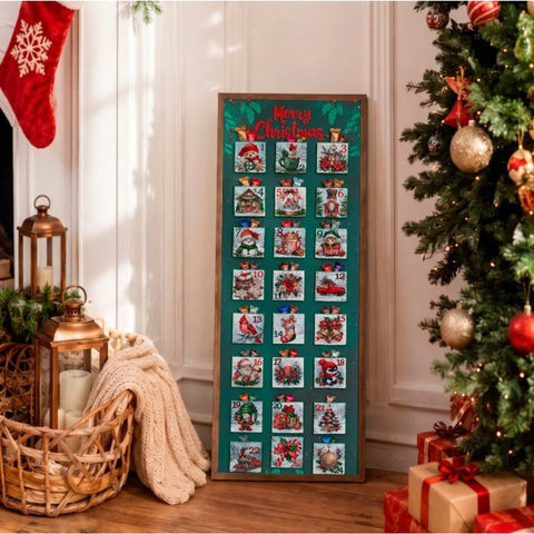 Christmas Advent Calendar Bead Embroidery Kit, Abris Art