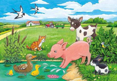 Baby Animals on The Farm 2 x 12 Puzzles