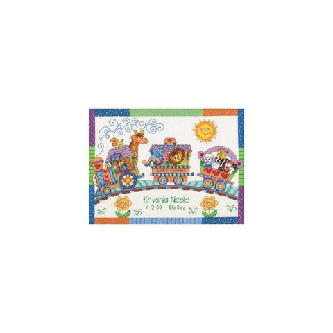 Baby Express Birth Record (30 x 23 cm) - Cross Stitch Kit by DIMENSIONS - Hobby.lt 🇬🇧