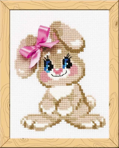 Baby rabbit - Cross Stitch Kit from RIOLIS Ref. no.:HB105 - Hobby.lt 🇬🇧