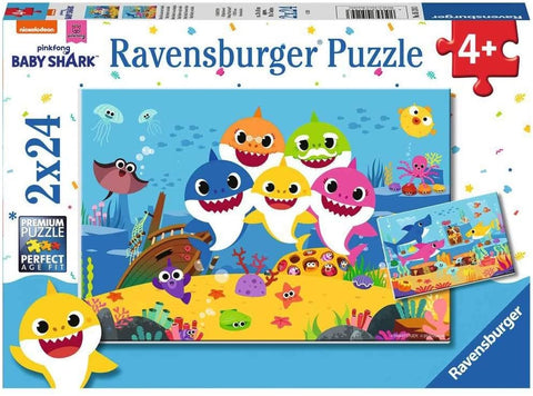 Baby Shark and family 2 x 24 Puzzle