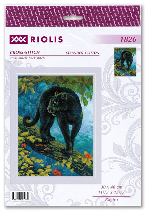 Bagira cross stitch kit by RIOLIS Ref. no.: 1826