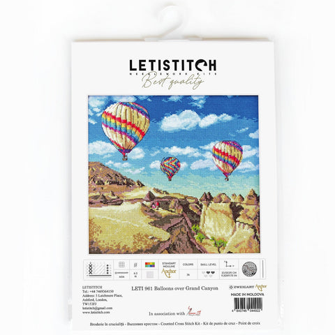 Balloons over Grand Canyon SLETI961 - Cross Stitch Kit - Hobby.lt 🇬🇧