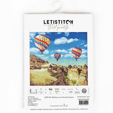 Balloons over Grand Canyon SLETI961 - Cross Stitch Kit