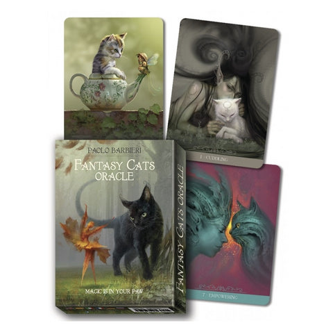 Barbieri Fantasy Cats Oracle Cards Lo Scarabeo