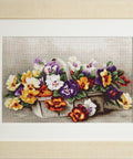 Basket of pansies SG503 - Cross Stitch Kit by Luca - s - Hobby.lt 🇬🇧