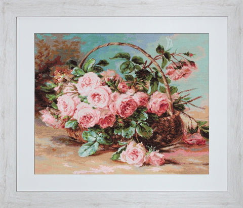 Basket of Roses SG547 - Cross Stitch Kit by Luca - s - Hobby.lt 🇬🇧