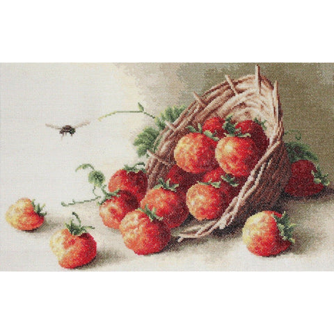 Basket of strawberries SG497 - Cross Stitch Kit by Luca-s