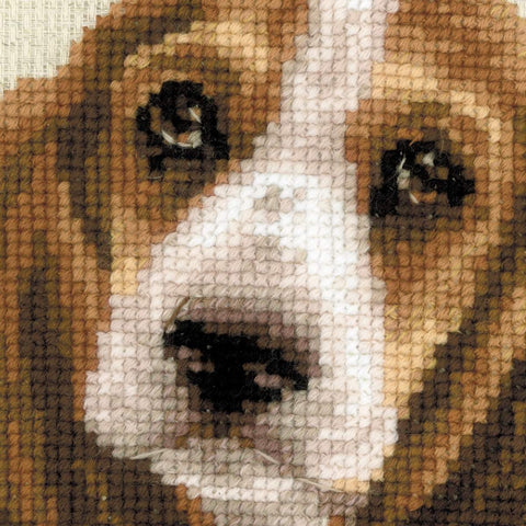 Basset Hound Puppy - Cross Stitch Kit from RIOLIS Ref. no.:1578 - Hobby.lt 🇬🇧