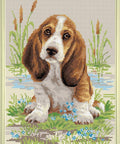 Basset Hound Puppy diamond mosaic kit by RIOLIS Ref. no.: AM0005 - Hobby.lt 🇬🇧