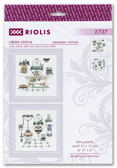 Bathroom Interior cross stitch kit by RIOLIS Ref. no.: 1737