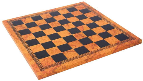 BATTLE OF TROY: Handpainted Chess Set with Old Map Style Leatherette Chessboard - Hobby.lt 🇬🇧