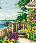 Bayside Cottage (17.7 x 12.7 cm) - Cross Stitch Kit by DIMENSIONS - Hobby.lt 🇬🇧