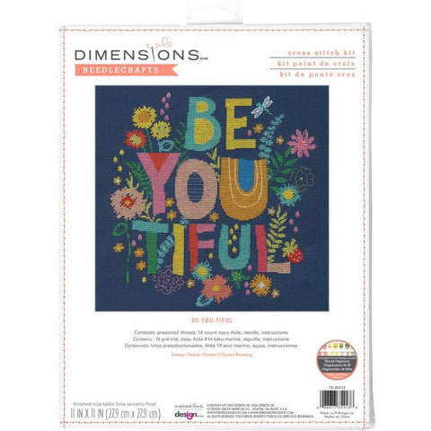 Be - You - Tiful (27.9 x 27.9 cm) - Cross Stitch Kit by DIMENSIONS - Hobby.lt 🇬🇧