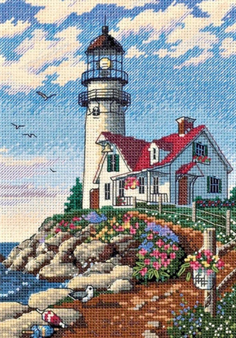 Beacon at Rocky Point (13 x 18 cm) - Cross Stitch Kit by DIMENSIONS - Hobby.lt 🇬🇧