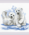 Bear Cubs on Ice. Cross Stitch kit by RIOLIS Ref. no.: 2043 - Hobby.lt 🇬🇧