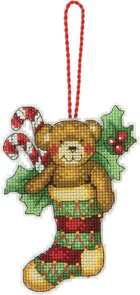 Bear Ornament (7.6 x 10.1 cm) - Cross Stitch Kit by DIMENSIONS - Hobby.lt 🇬🇧