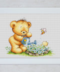 Bear with Watering SB1053 - Cross Stitch Kit by Luca - s - Hobby.lt 🇬🇧