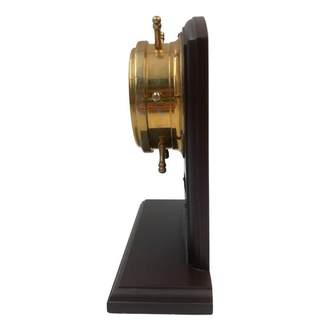 Beautiful Brass Marine Clock In Wooden Casing | WWW - Hobby.lt 🇬🇧