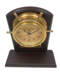 Beautiful Brass Marine Clock In Wooden Casing | WWW - Hobby.lt 🇬🇧