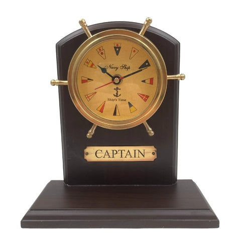 Beautiful Brass Marine Clock In Wooden Casing | WWW - Hobby.lt 🇬🇧