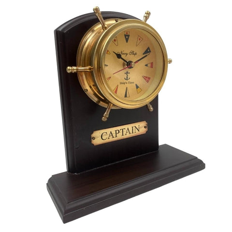 Beautiful Brass Marine Clock In Wooden Casing | WWW - Hobby.lt 🇬🇧