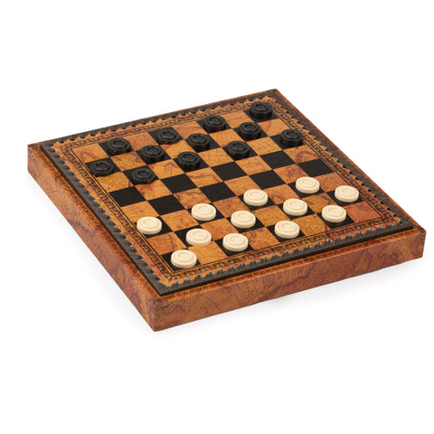 Beautiful Chess Pieces with Leatherlike MAP Chess Board N035