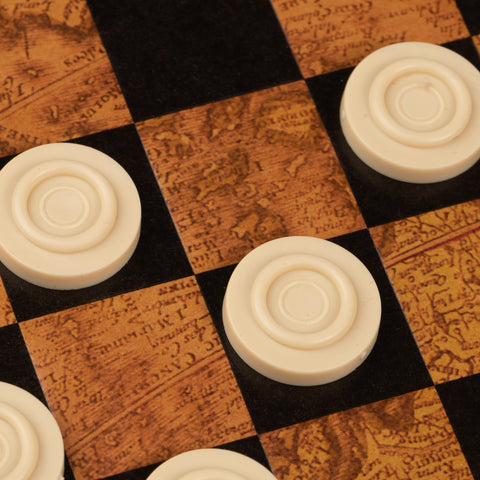 Beautiful Chess Pieces with Leatherlike MAP Chess Board N035