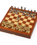 Beautiful Chess Set With Georgeous Mahogany Carrying case/board - Hobby.lt 🇬🇧