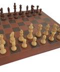 Beautiful Classic CHESS SET with Handmade Genuine Leather Chess Board - Hobby.lt 🇬🇧