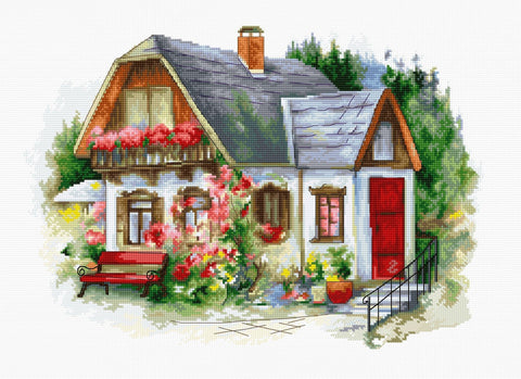 Beautiful Country House SBU4005 - Cross Stitch Kit - Hobby.lt 🇬🇧