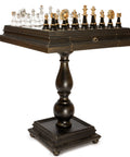 Beautiful Large Brass/Wood Chess Pieces with Table - Hobby.lt 🇬🇧